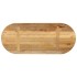 Tablero de mesa ovalado madera maciza mango rugosa 80x40x3,8