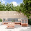 Juego de muebles de jardín 6 pzas madera maciza abeto Douglas