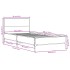 Estructura cama madera ingeniería metal roble Sonoma 90x190