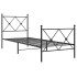 Estructura cama sin colchón con estribo metal negro 75x190