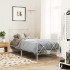Estructura cama sin colchón con estribo metal blanco 75x190