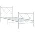 Estructura cama sin colchón con estribo metal blanco 75x190