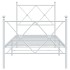 Estructura cama sin colchón con estribo metal blanco 75x190