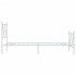 Estructura cama sin colchón con estribo metal blanco 75x190