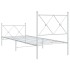 Estructura cama sin colchón con estribo metal blanco 75x190