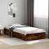 Estructura cama madera ingeniería metal roble humo 75x190