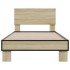 Estructura cama madera ingeniería metal roble Sonoma 75x190