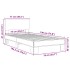 Estructura cama madera ingeniería metal roble Sonoma 75x190