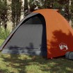 Tienda de campaña iglú para 4 personas impermeable gris naranja
