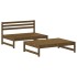 Juego de muebles jardín 2 pzas madera maciza pino marrón