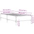 Estructura cama madera ingeniería metal marrón roble 100x200