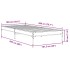 Estructura de cama madera ingeniería y metal negro 100x200