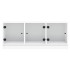 Mueble de TV con puertas de vidrio blanco 102x37x42