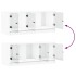 Mueble de TV con puertas de vidrio blanco 102x37x42