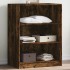 Armario de madera de ingeniería roble ahumado 77x48x102