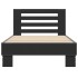 Estructura de cama madera de ingeniería y metal negro 90x200