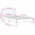 Estructura de cama madera de ingeniería y metal negro 90x200