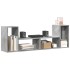 Muebles de TV 2 uds madera ingeniería gris hormigón 75x30x50