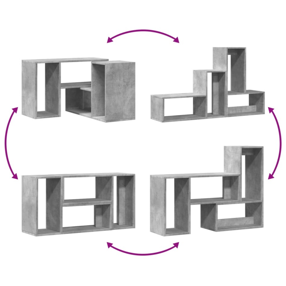 Muebles de TV 2 uds madera ingeniería gris hormigón 75x30x50