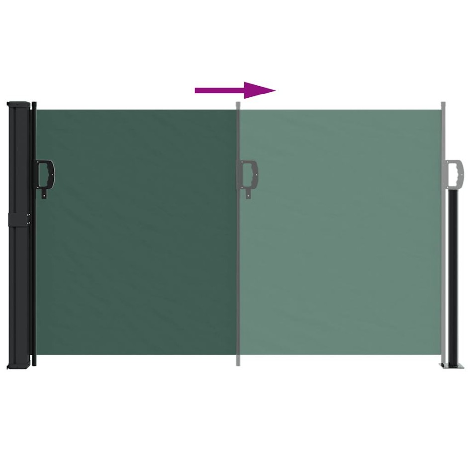Toldo lateral retráctil verde oscuro 117x300
