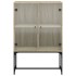 Armario auxiliar puertas de vidrio roble Sonoma 69x37x100