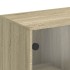 Armario auxiliar puertas de vidrio roble Sonoma 69x37x100