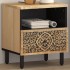 Mesita de noche de madera maciza de mango 40x33x46