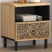 Mesita de noche de madera maciza de mango 40x33x46 cm