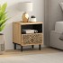 Mesita de noche de madera maciza de mango 40x33x46