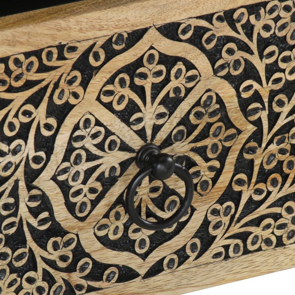 Mesita de noche de madera maciza de mango 40x33x46