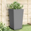 Jardineras 2 unidades PP gris claro 32,5x32,5x57 cm