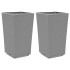 Jardineras 2 unidades PP gris claro 32,5x32,5x57