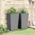 Jardineras 2 unidades PP gris claro 32,5x32,5x57