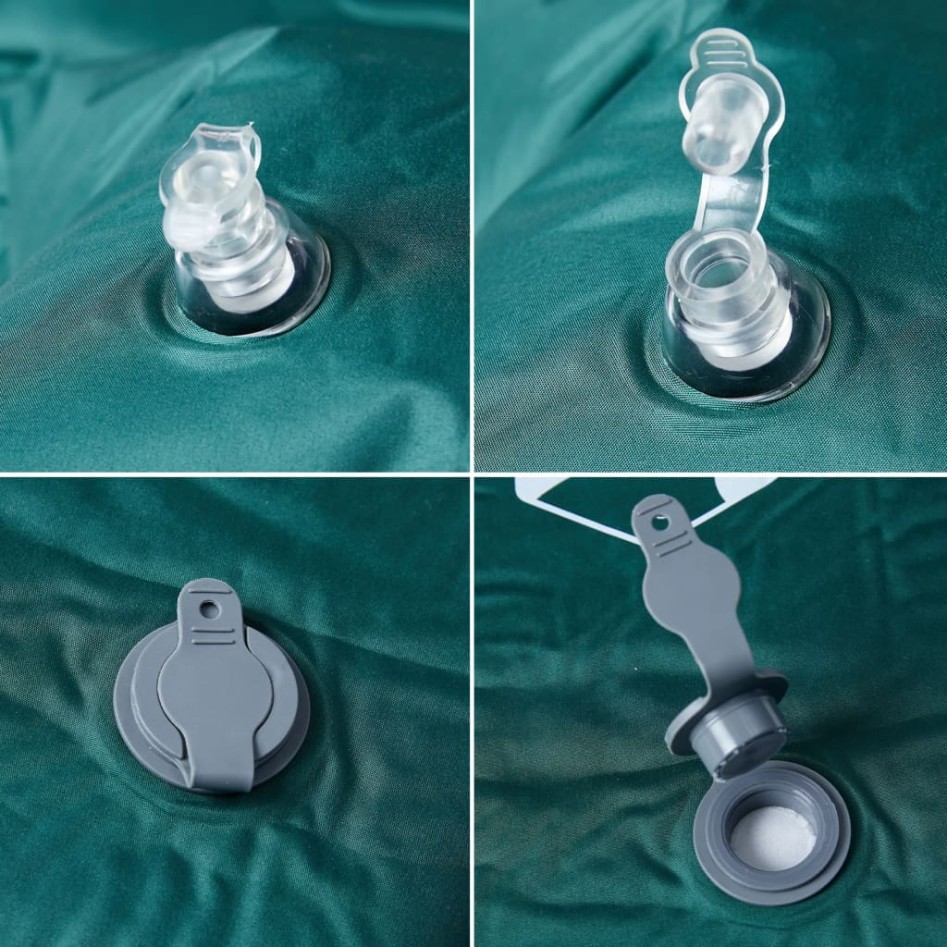 Colchón de camping autoinflable con almohada 1 persona