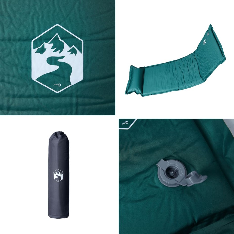 Colchón de camping autoinflable con almohada 1 persona