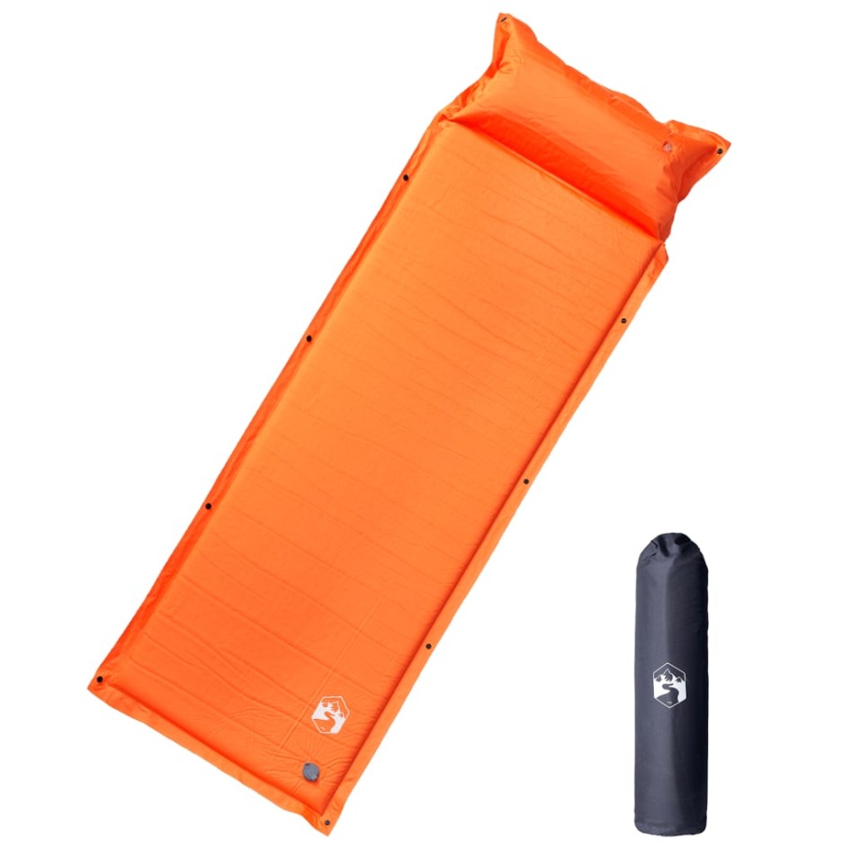 Colchón de camping autoinflable con almohada 1 persona