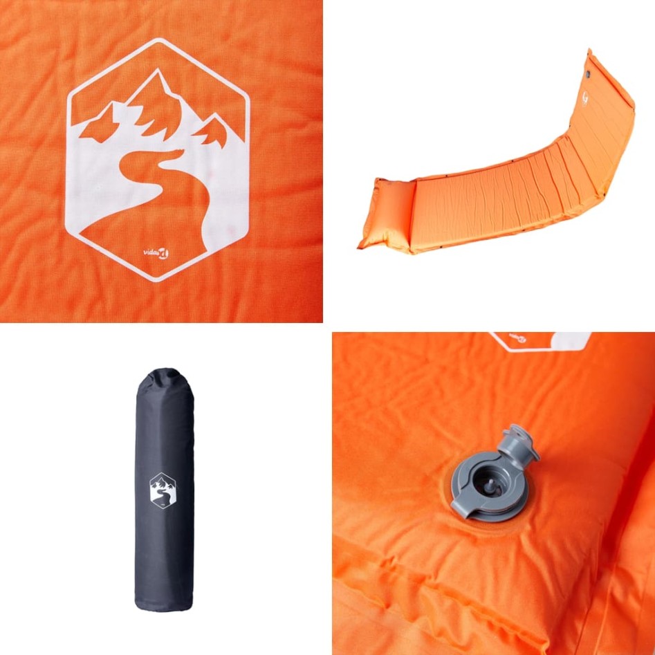 Colchón de camping autoinflable con almohada 1 persona