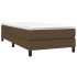 Estructura de cama sin colchón tela marrón oscuro 90x190