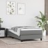 Estructura de cama sin colchón tela gris oscuro 90x200