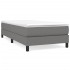 Estructura de cama sin colchón tela gris oscuro 90x200
