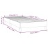 Estructura de cama sin colchón tela gris oscuro 90x200