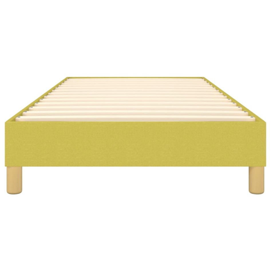 Estructura de cama sin colchón tela verde 90x200