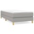 Estructura de cama sin colchón tela gris claro 90x200