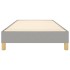 Estructura de cama sin colchón tela gris claro 90x200