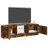 Mueble de TV con luces LED roble ahumado 120x30x35,5