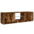 Mueble de TV con luces LED roble ahumado 120x30x35,5