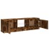 Mueble de TV con luces LED roble ahumado 120x30x35,5