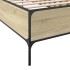 Estructura cama madera ingeniería metal roble Sonoma 75x190