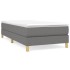 Estructura de cama sin colchón tela gris oscuro 90x190