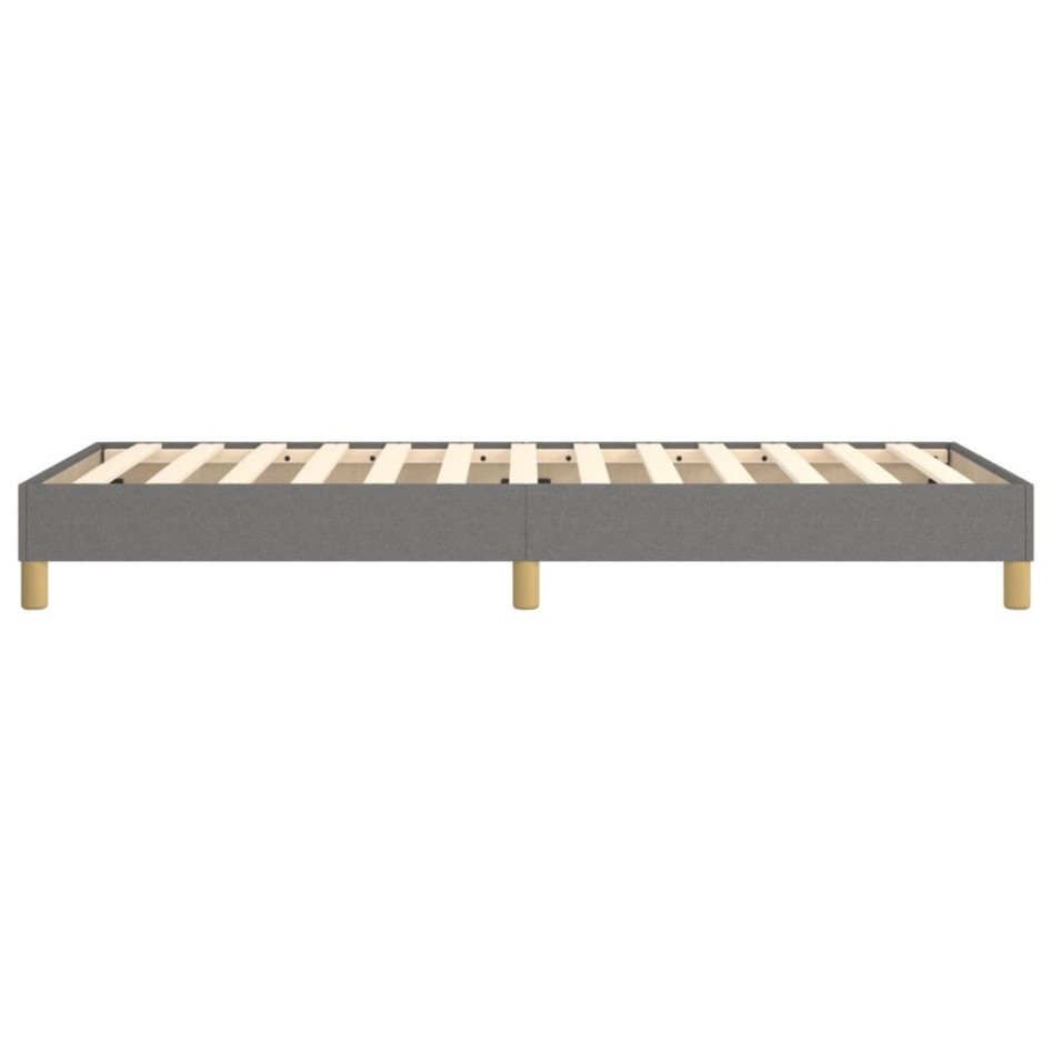 Estructura de cama sin colchón tela gris oscuro 90x190